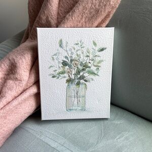 Kirklands Green and White Botanical Canvas Art